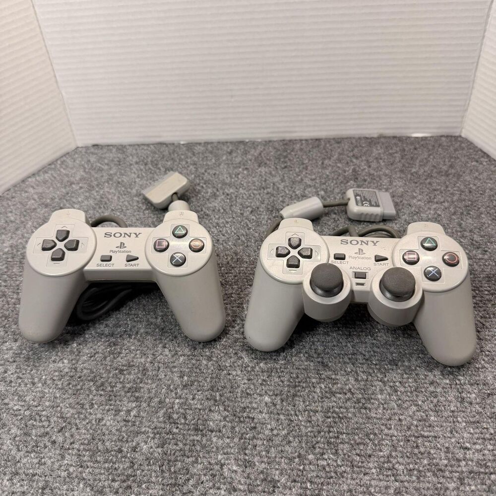 Sony PlayStation 1 PS1 Gray Wired Controller Lot SCPH-1080 SCPH-1200 OEM Gamepad
